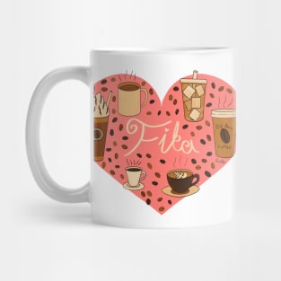 Fika Coffee Heart - Coffee Lovers Heart Mug